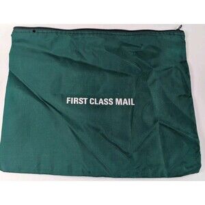 Vintage Hewlett Packard First Class Mail Zip Green Interoffice Office Letter Bag